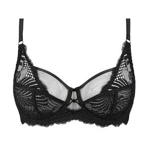 NWT AUBADE Paris Black Lace Comfort Full Cup 32F Rhythm Of Desire $198